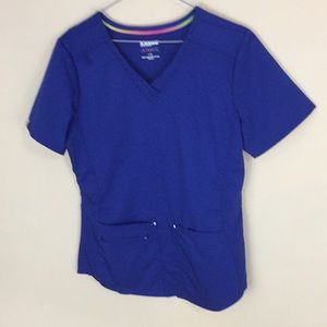 Scrubstar Ultimate Royal Blue Scrub Top Size Small